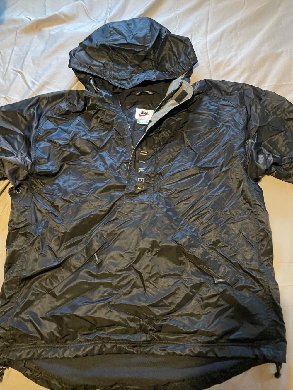 Nike Black Hooded Windbreaker Pullover Jacket